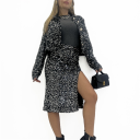 giacchina con paillettes e bottoni reali festive